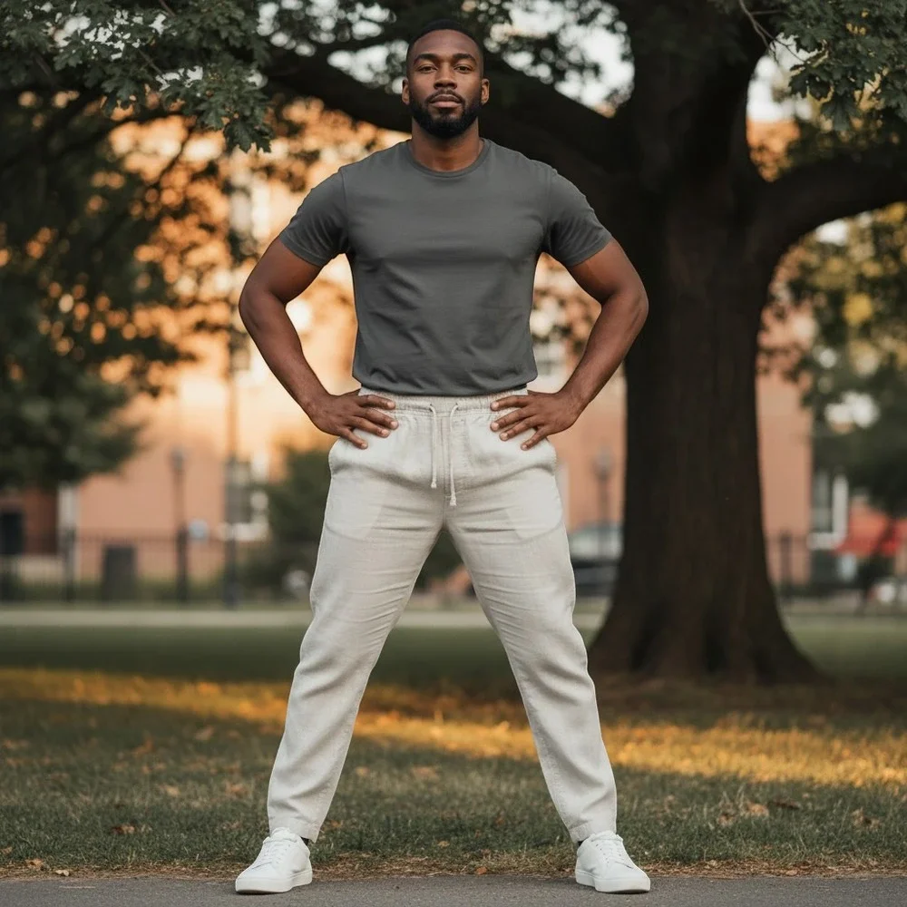 Faherty Brand Mens 100% Linen Drawstring Pants Grey XL MBU2412-WEA
